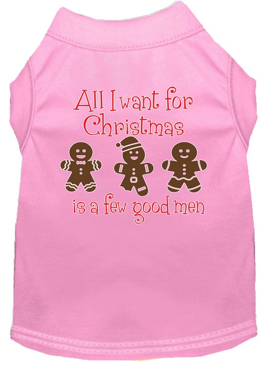 All I want is a Few Good Men Screen Print Dog Shirt Light Pink Lg